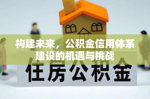 江华构建未来，公积金信用体系建设的机遇与挑战